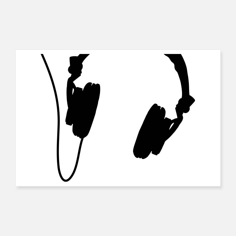 ecouteurs Poster 60 x 40 cm