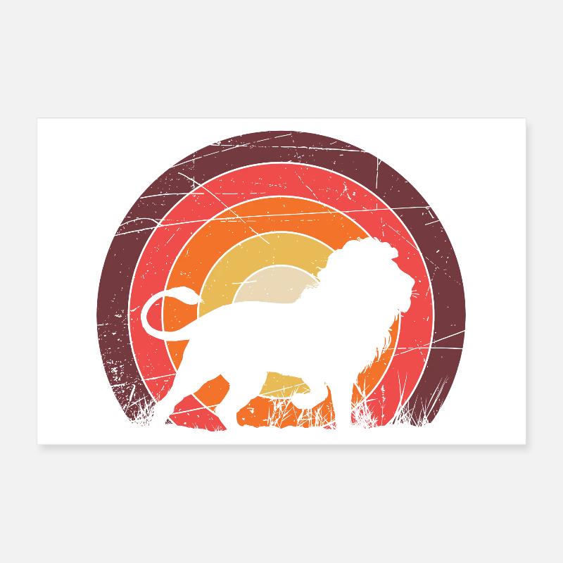 A lion Poster 24" x 16" (60x40 cm)