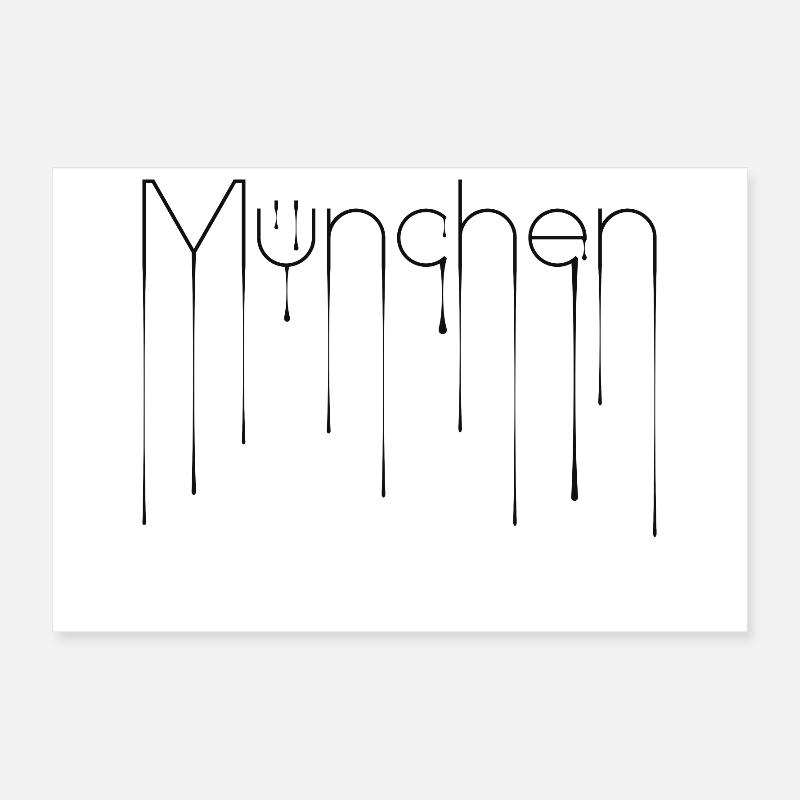 Munich Liquid - Design Poster 24" x 16" (60x40 cm)