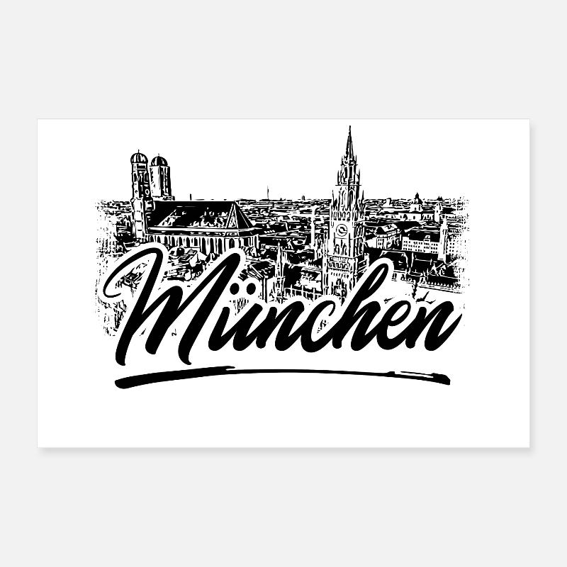 München Design Poster 60x40 cm