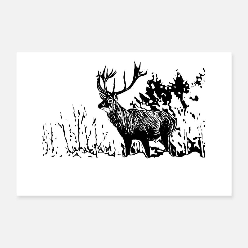 Hirsch Poster 60x40 cm