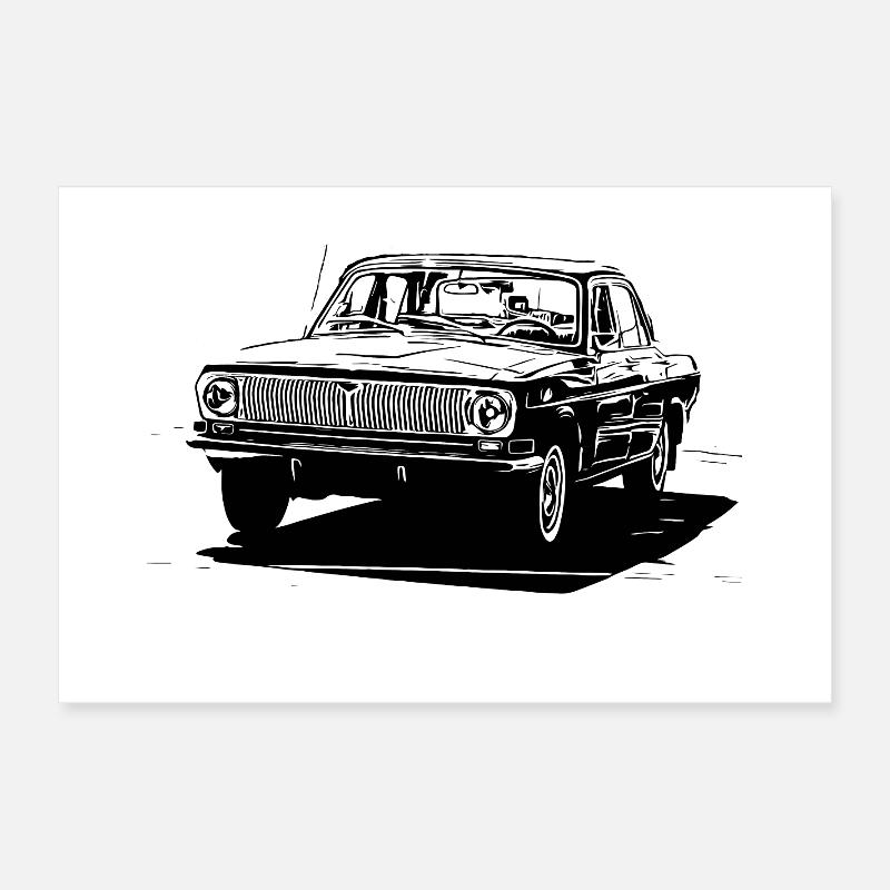 GAZ-24 Volga Poster 24" x 16" (60x40 cm)