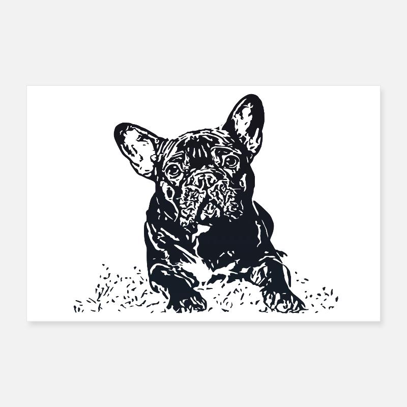 Bouledogue Français Poster 60 x 40 cm