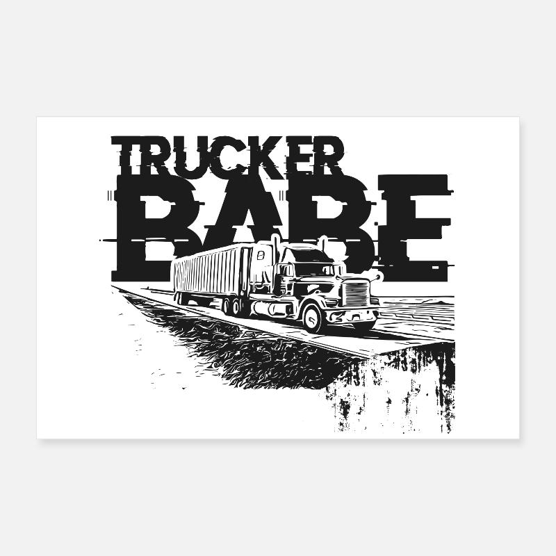 Trucker Babe Poster 60x40 cm