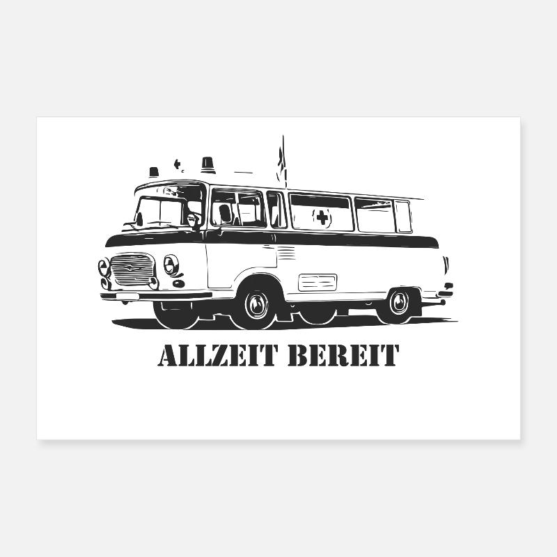 Barkas - B1000 - Krankenwagen Poster 60x40 cm