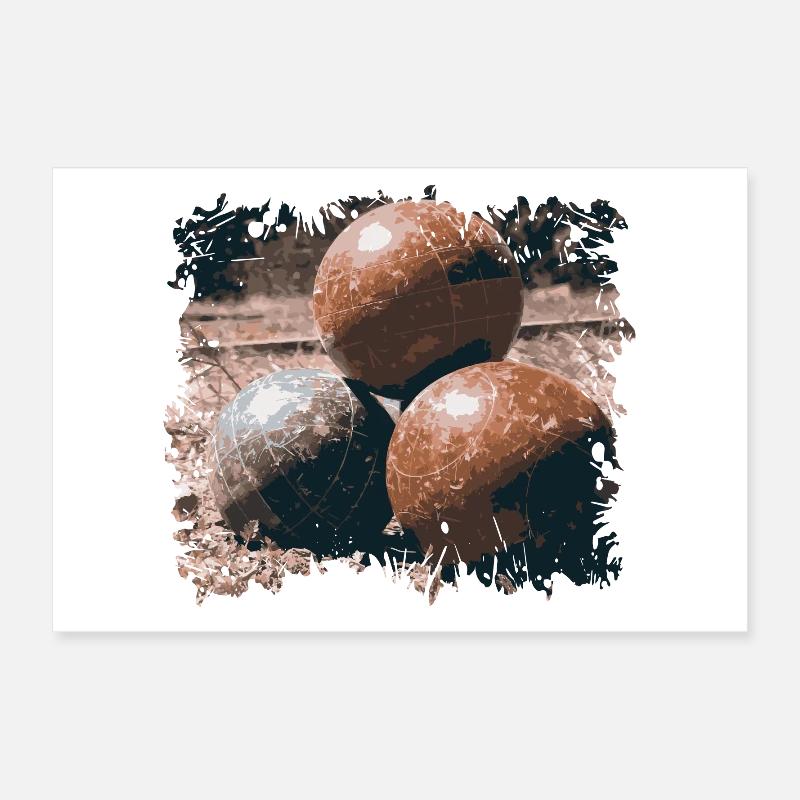 Bosseln 3 boules de Bossel | Boßeln Poster 60 x 40 cm