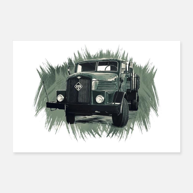 Camion à plateau IFA H6 Poster 60 x 40 cm