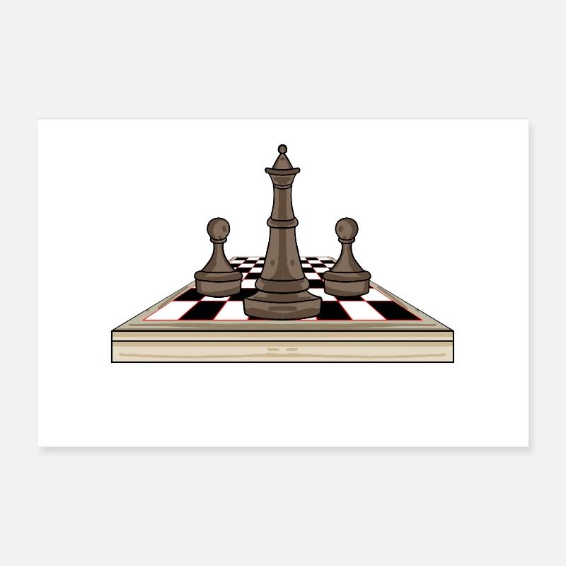 Schach Schachbrett Poster 60x40 cm