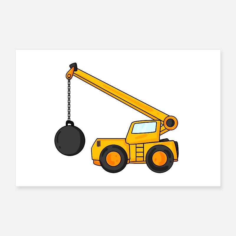 Grue de démolition Poster 60 x 40 cm