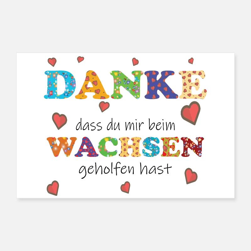 Kita Kindergarten Tagesmutter - Abschied - Danke ! Poster 60x40 cm