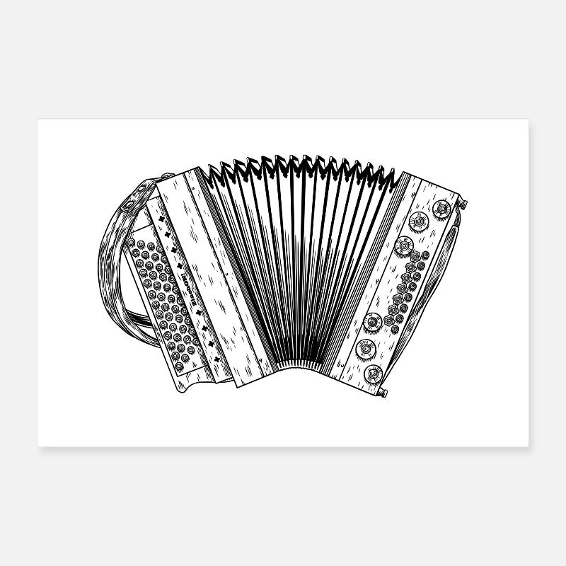 Ziach - Harmonica styrienne - Squeezebox | ZiachON Poster 60 x 40 cm