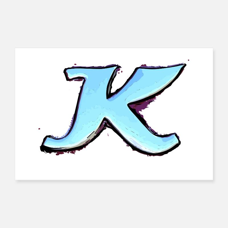 Letter K Poster 24" x 16" (60x40 cm)