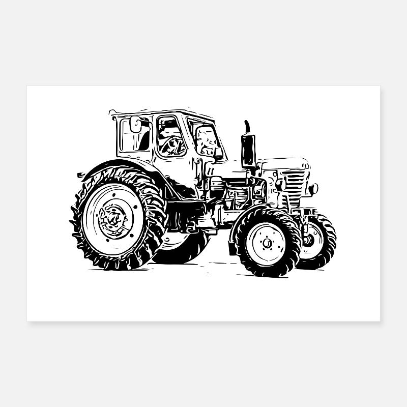 Belarus MTS 50 - Poster 24" x 16" (60x40 cm) - white