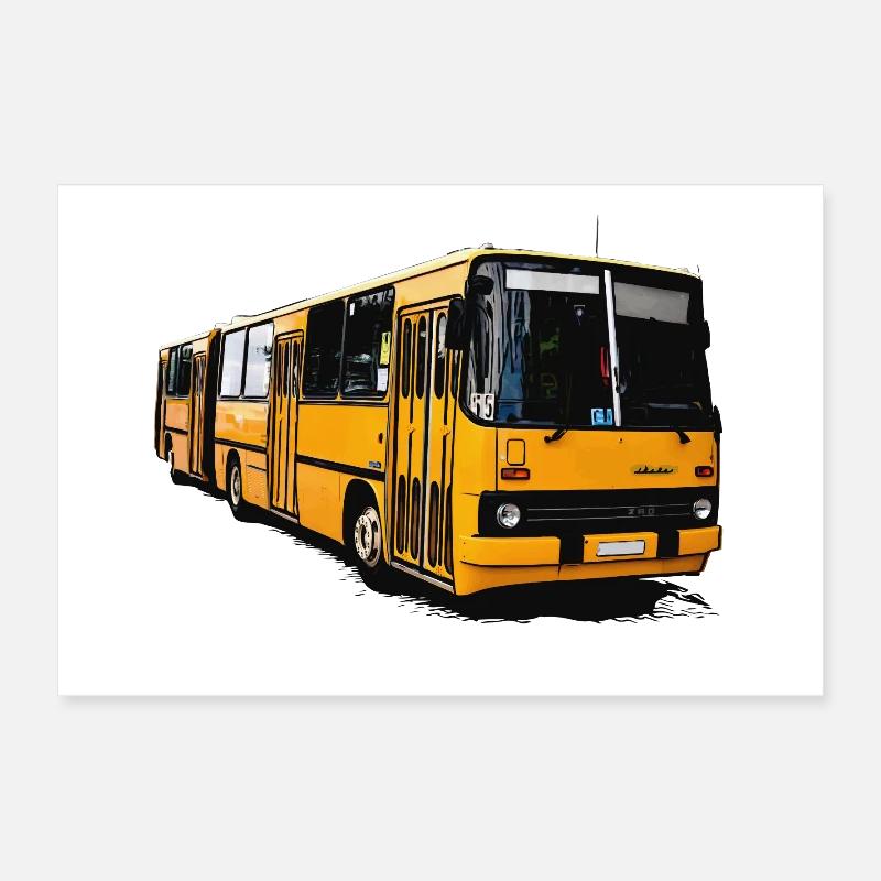 Gelber Ikarus Bus Z80 Poster 60x40 cm