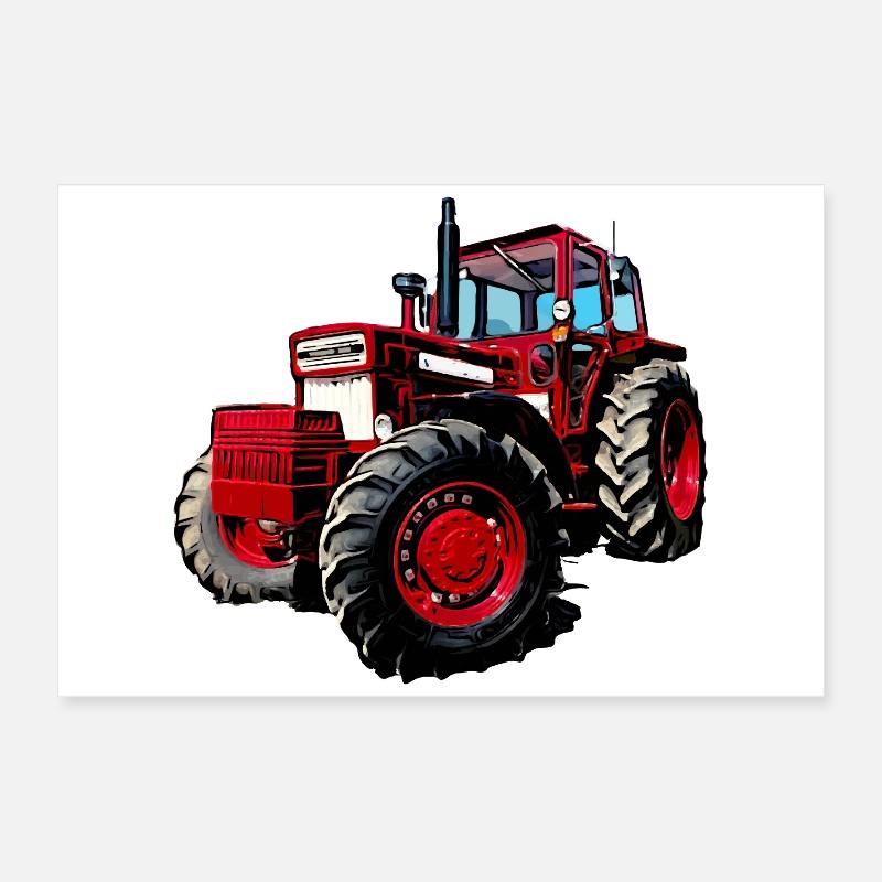 V BM 814 Turbo Tractor Poster 24" x 16" (60x40 cm)