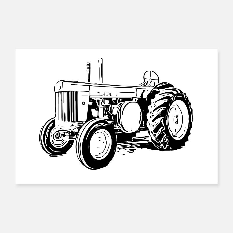 Model R Traktor Poster 60x40 cm
