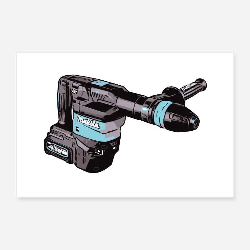 Cordless chisel hammer Poster 24" x 16" (60x40 cm)