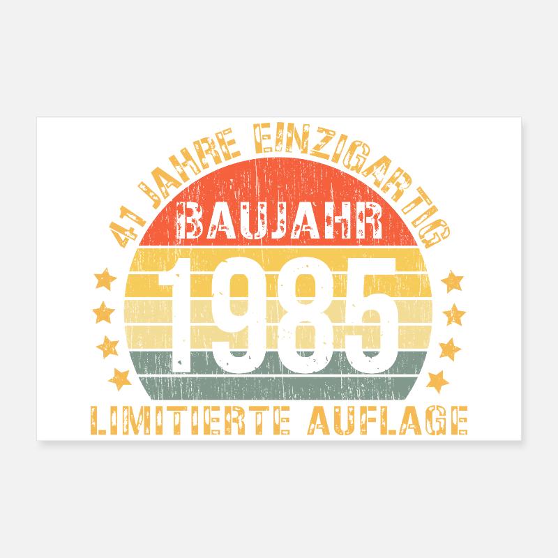 Année de fabrication 1985 Édition limitée 41e anniversaire Poster 60 x 40 cm