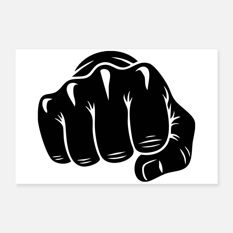 Karate-Faust – Schlagangriff Poster 60x40 cm