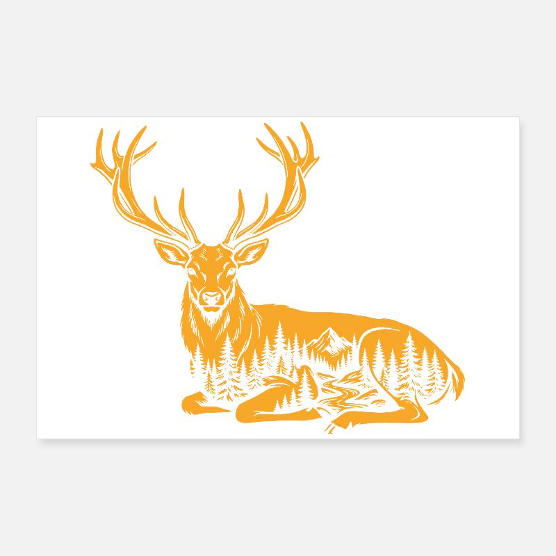 Cerf Poster 60 x 40 cm