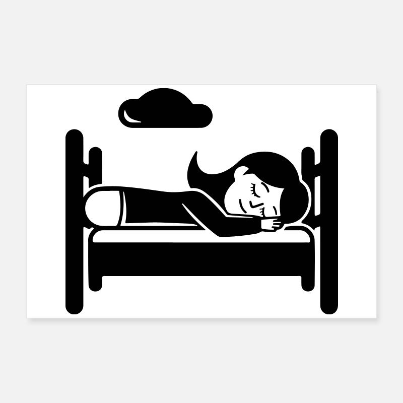 Fatigué endormi Poster 60 x 40 cm