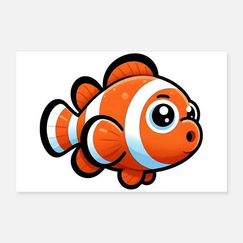 Poisson-clown Poster 60 x 40 cm