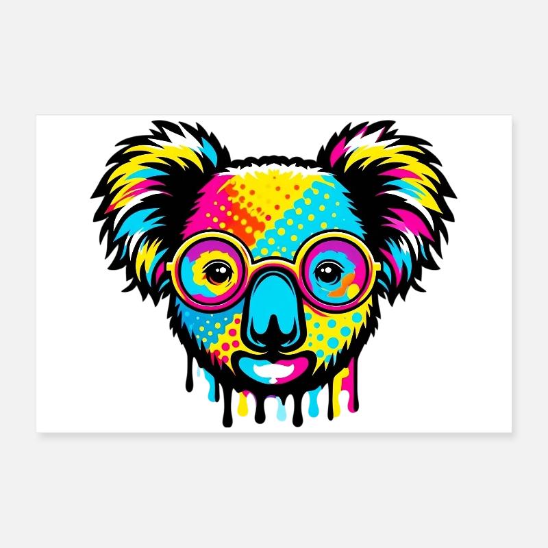 Koala mit Brille Poster 60x40 cm