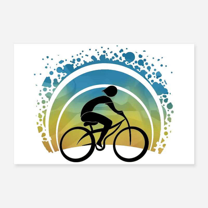 Radfahrer Poster 60x40 cm