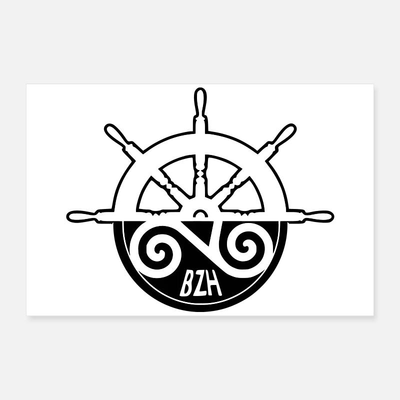 Bretagne bzh Poster 60x40 cm