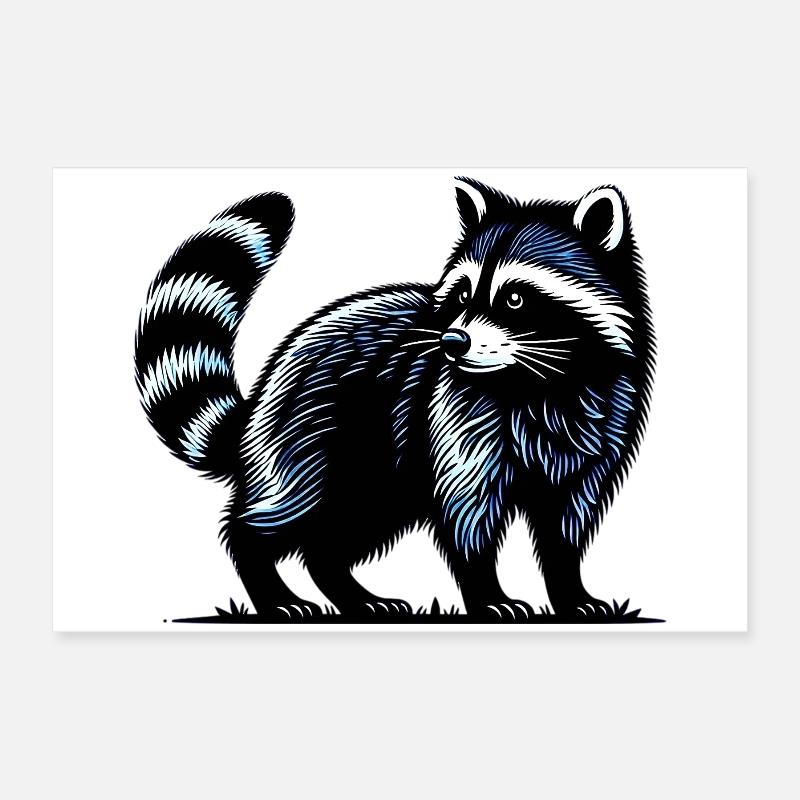 Raton laveur Poster 60 x 40 cm