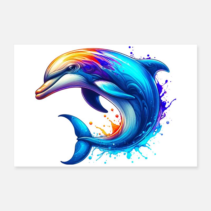 Dolphin Poster 24" x 16" (60x40 cm)