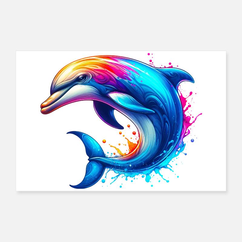 Dolphin Poster 24" x 16" (60x40 cm)