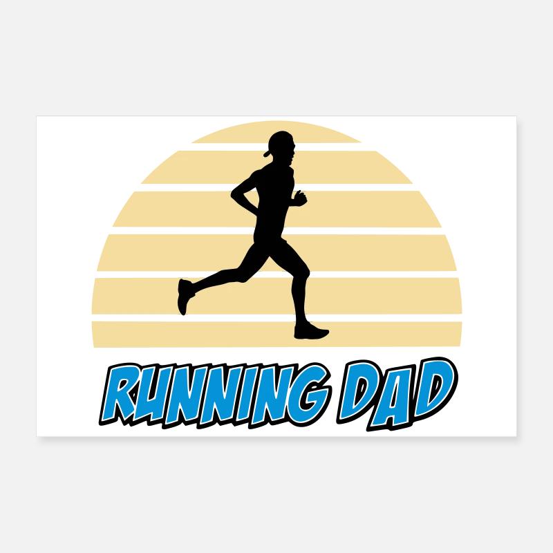 Running dad Poster 60 x 40 cm