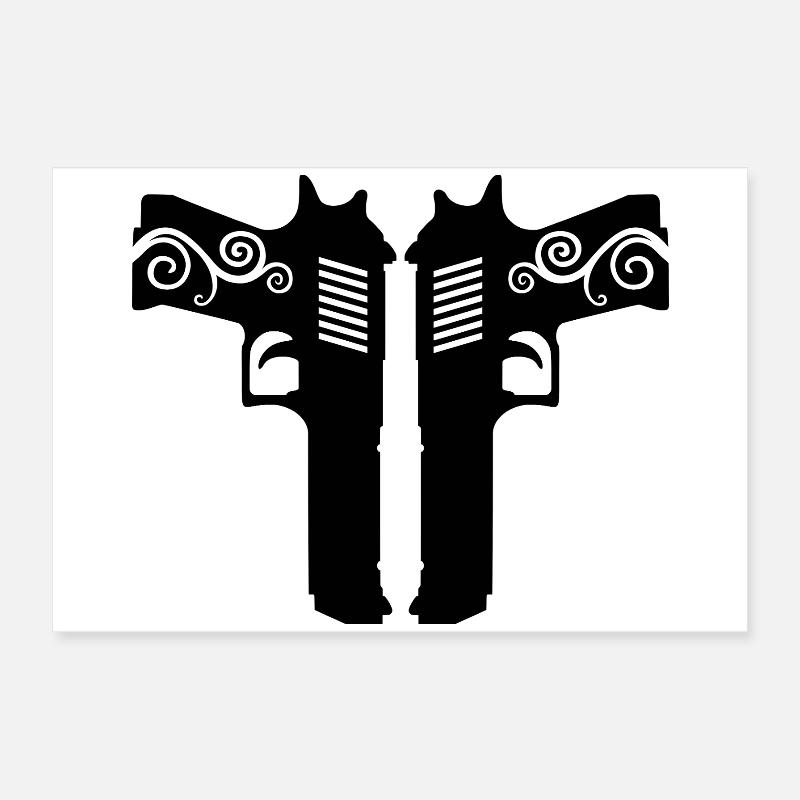 Desert Eagle - Zwillingspistolen Desert, Eagle, Pi Poster 60x40 cm