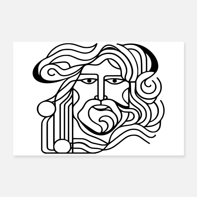 Ancient man. Poster 24" x 16" (60x40 cm)