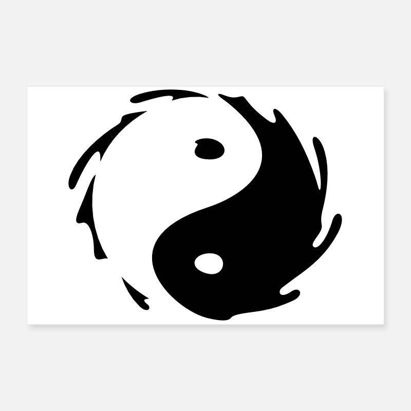 Yin-Yang Splash Poster 24" x 16" (60x40 cm)