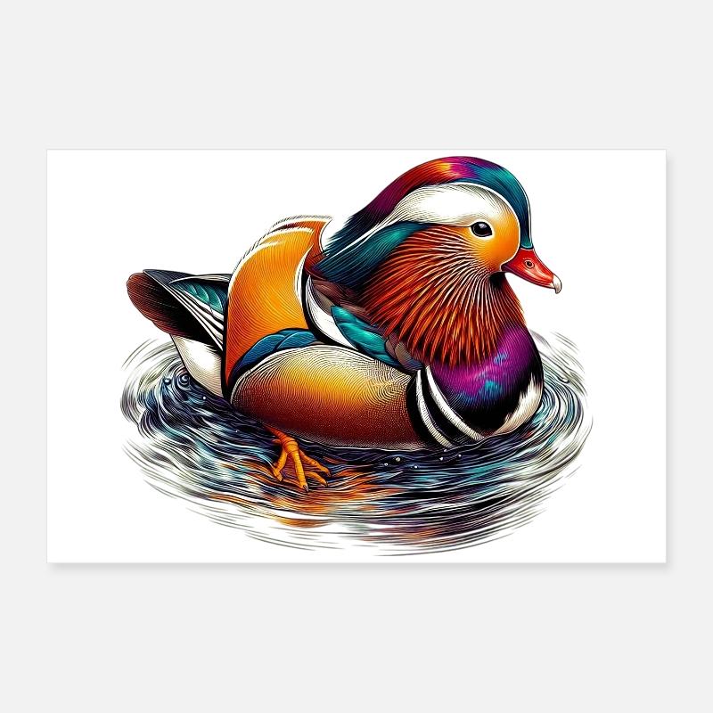 Mandarinente Poster 60x40 cm