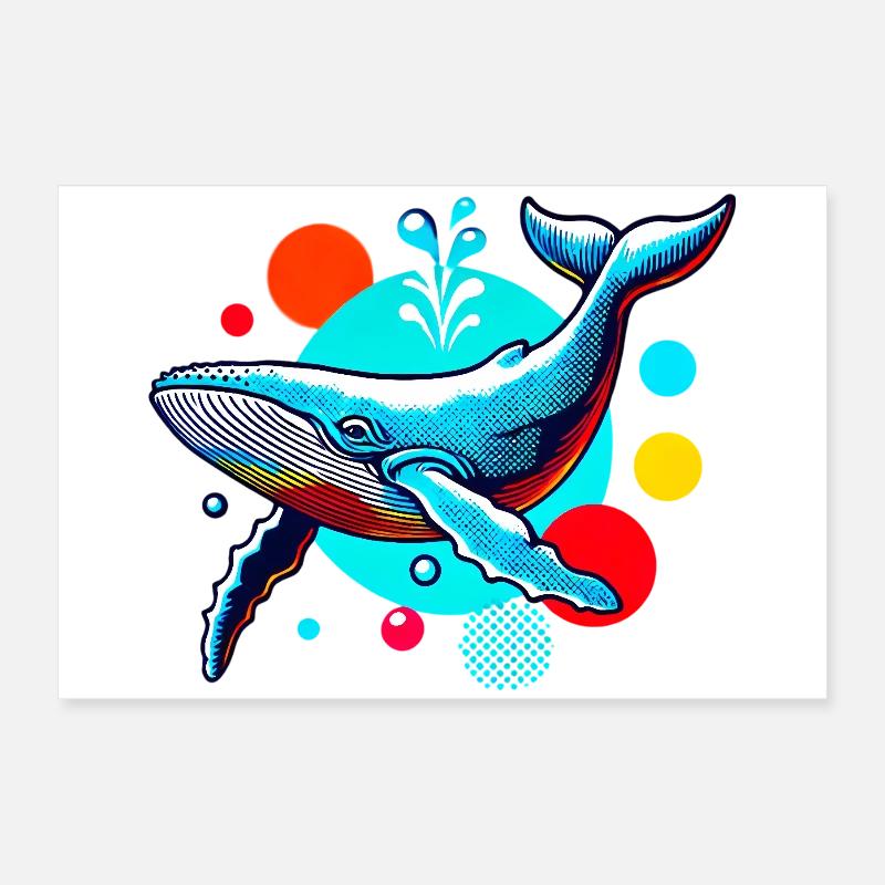 Whale Poster 24" x 16" (60x40 cm)