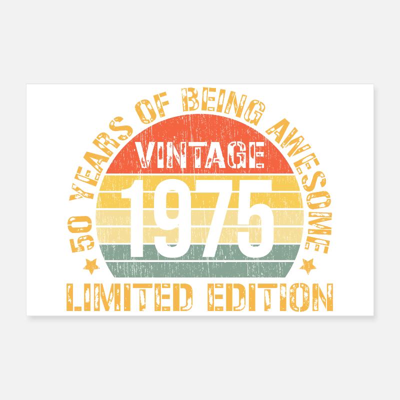 Millésime 1975 Edition Limitée Poster 60 x 40 cm