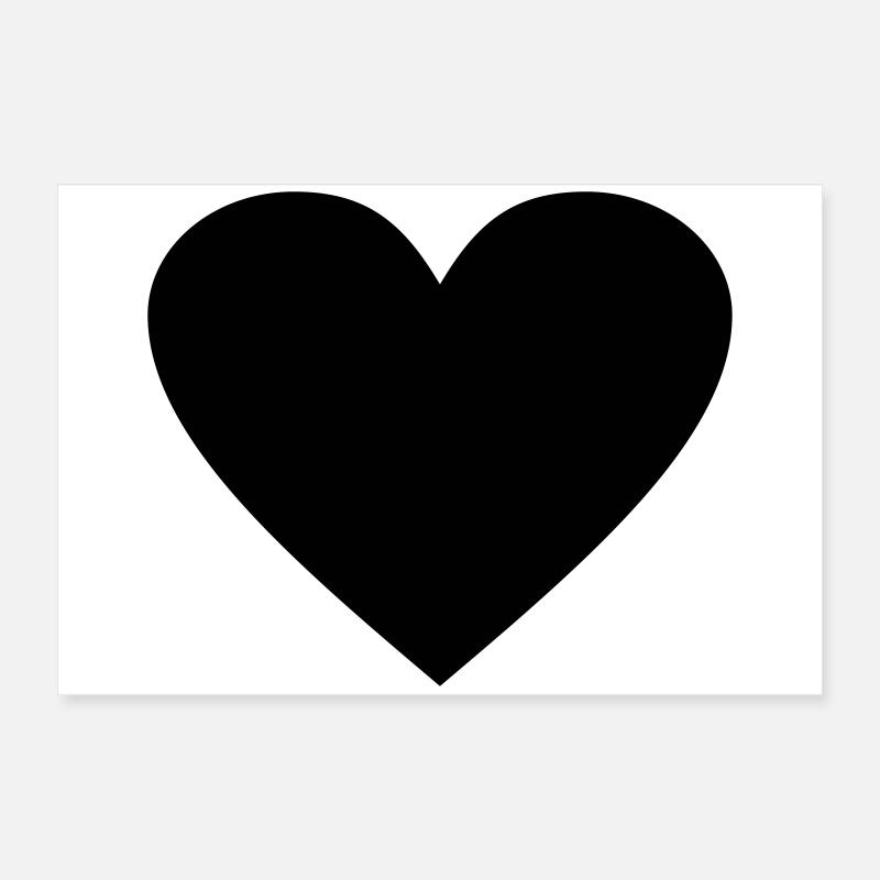 Schwarzes Herz Awesomeelement Poster 60x40 cm