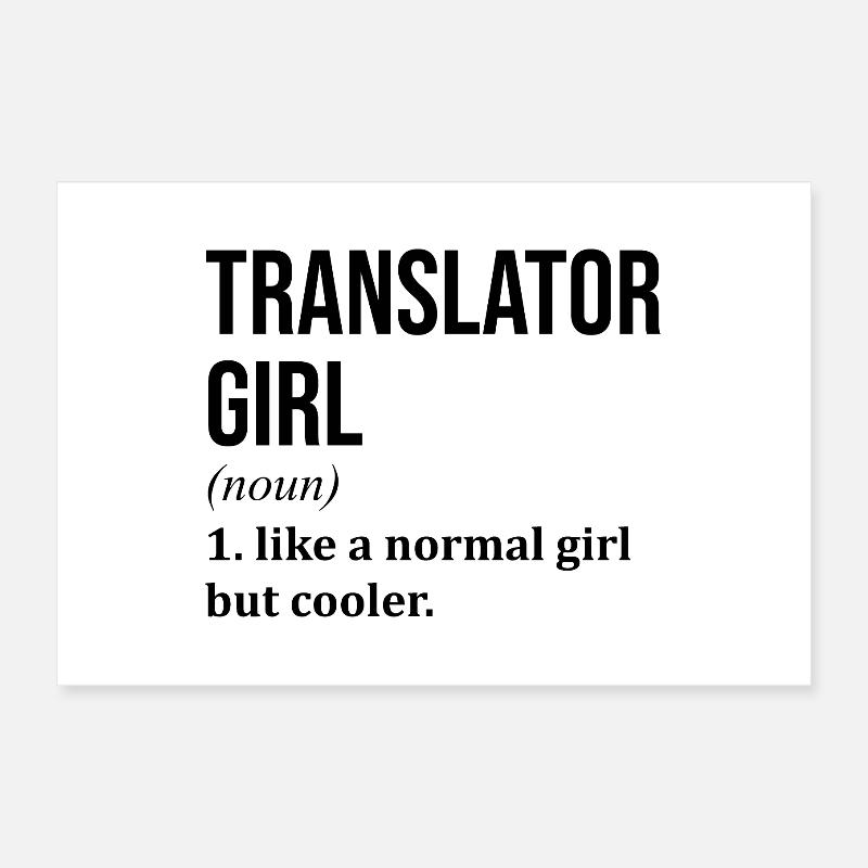 Translator Poster 24" x 16" (60x40 cm)