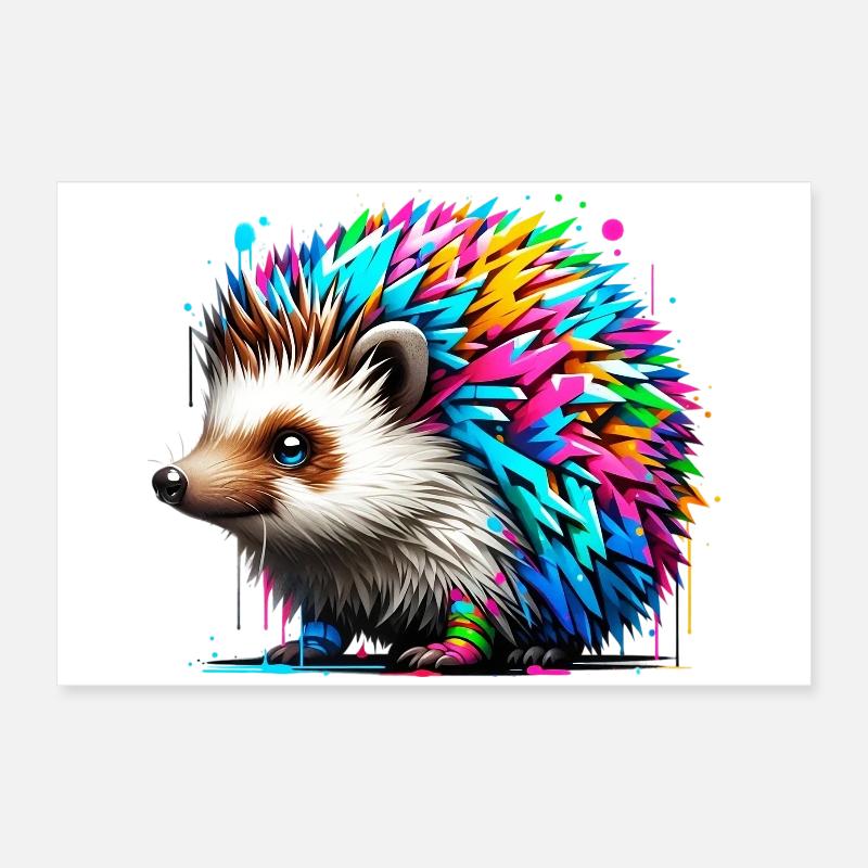 Hedgehog Poster 24" x 16" (60x40 cm)