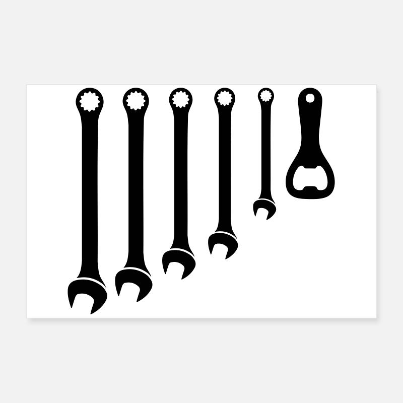 Jeu d’outils et ouvre-bouteille Craftsman Poster 60 x 40 cm