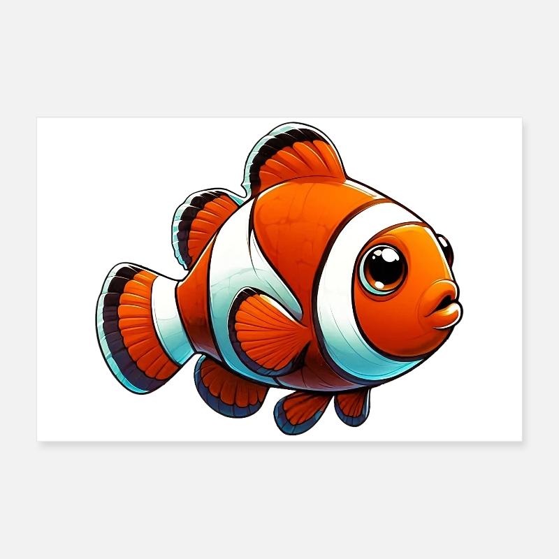 Poisson-clown Poster 60 x 40 cm