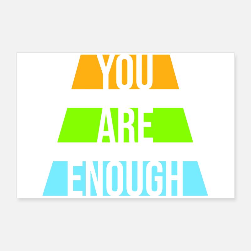 Vous êtes assez d’amour de soi Citation de motivation Poster 60 x 40 cm