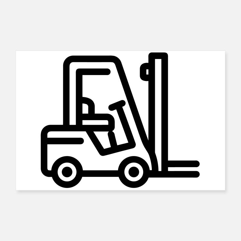 Chariot élévateur Poster 60 x 40 cm