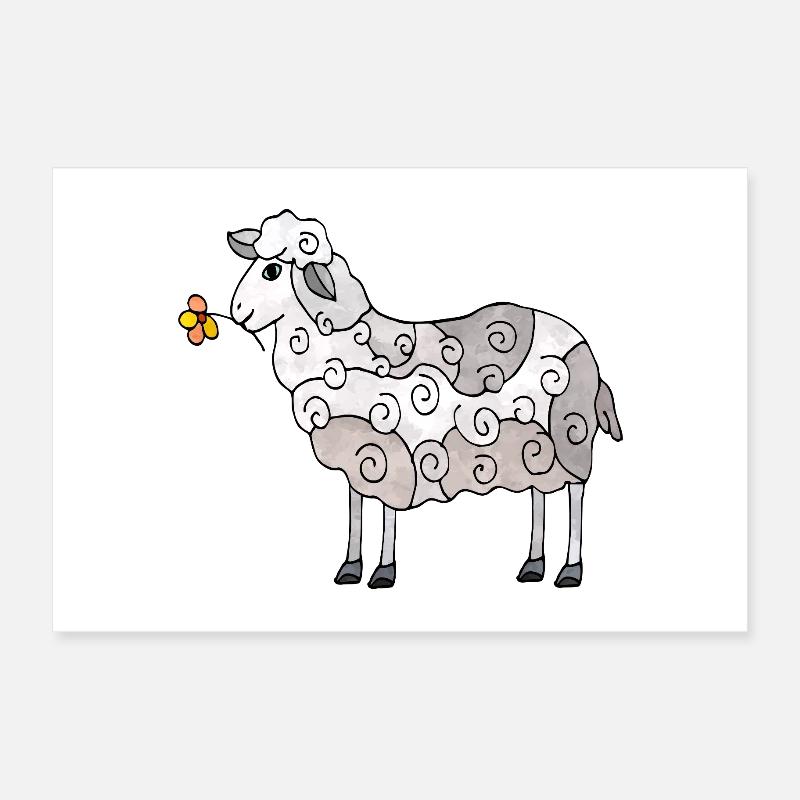 Sheep Poster 24" x 16" (60x40 cm)