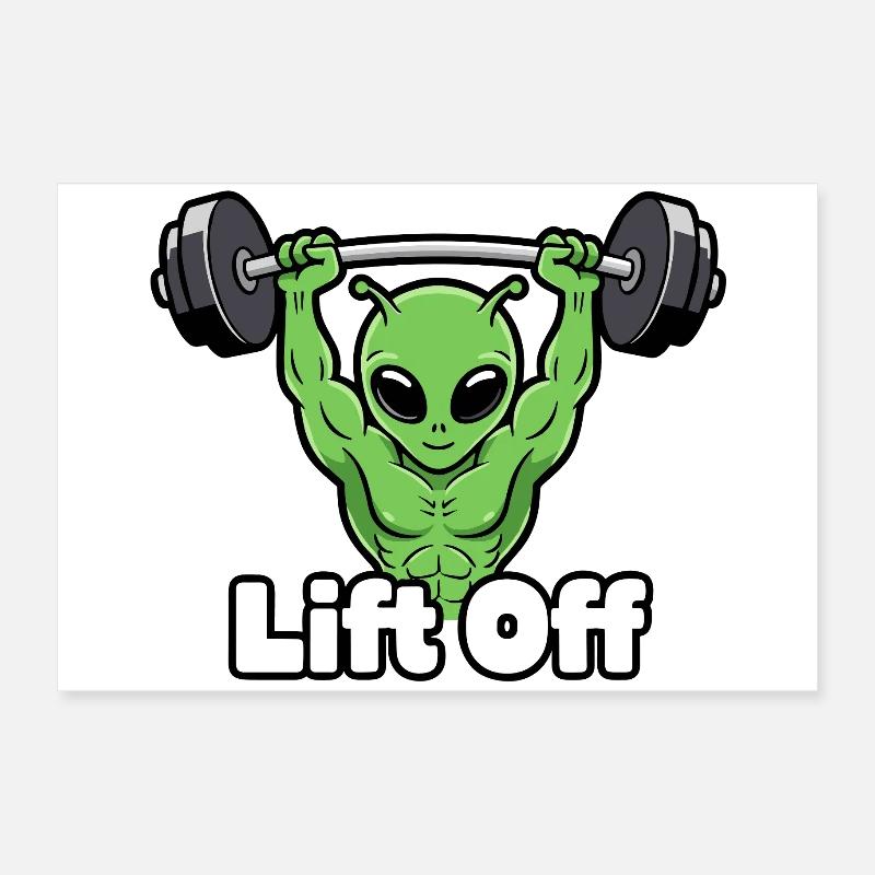 Ascenseur de puissance extraterrestre Poster 60 x 40 cm