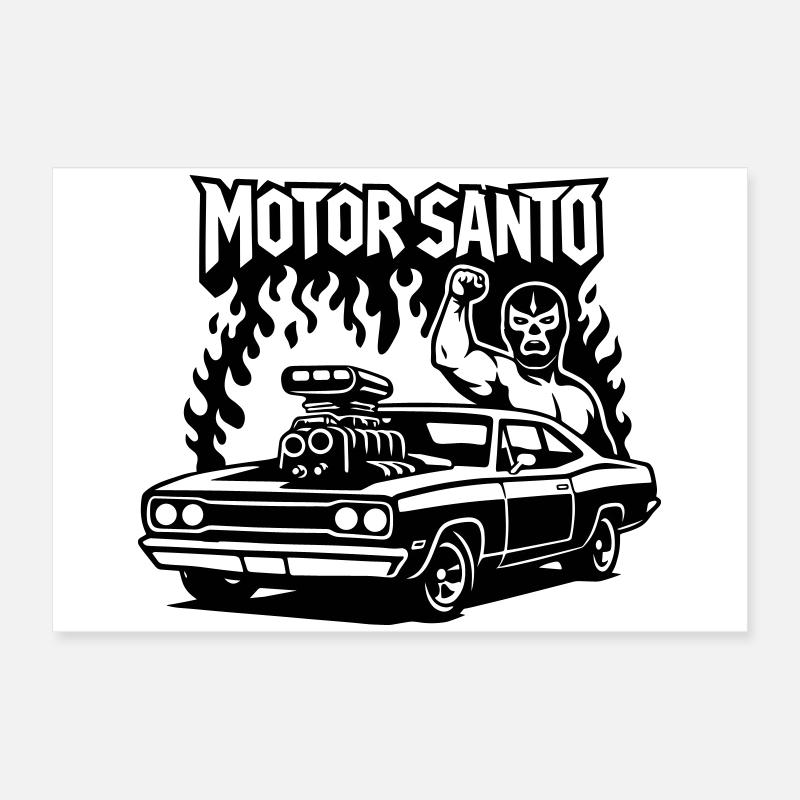 Motor Santo Feuerhotrod Poster 60x40 cm