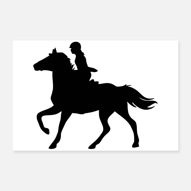 Mädchen mit Pferd Poster 60x40 cm